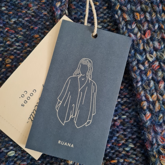 UNIVERSAL TREAD WOMEN'S PONCHO ONE SIZE, BLUE - Picture 5 of 7